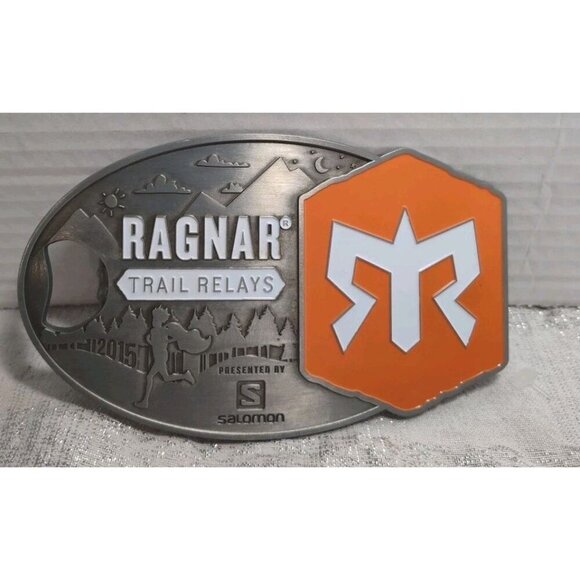2015 **RAGNAR TRAIL RELAYS** (BOTTLE OPENER) BELT‎ BUCKLE 3rd Place Mixed - Picture 4 of 4